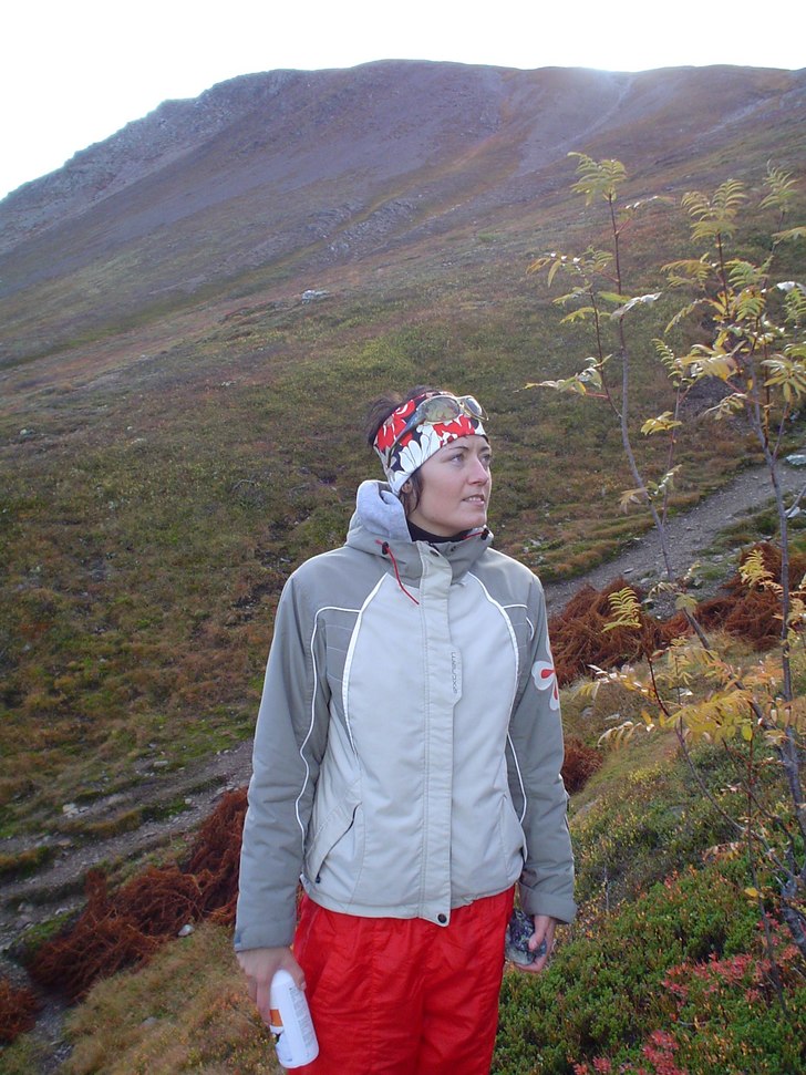 Fjällvandring 2004 när vi besteg Sonfjällets 12. Foto: Luttan Bergström. Åkare: Saja.