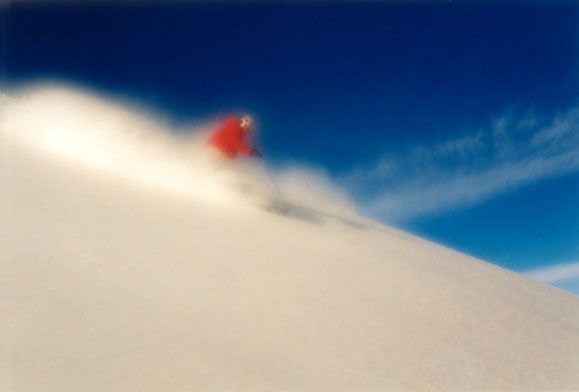 Under en av mina bästa skiddagar i Åre. På grun. Foto: Per Hägerström. Åkare: Anette Eriksson.