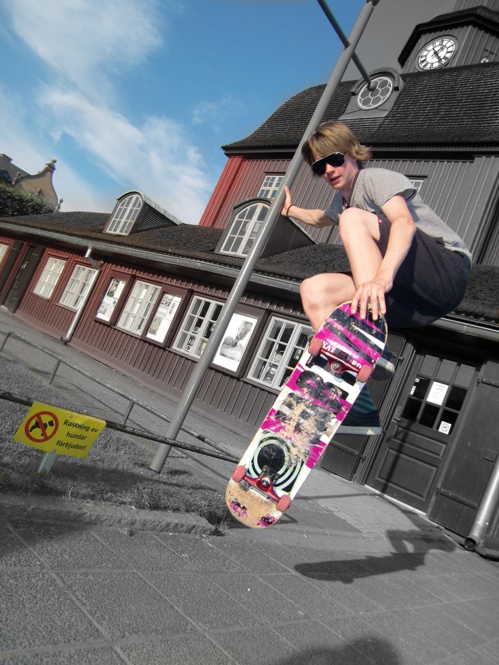 Sista kortet, första försöket på denna härlig. Foto: Göran. Åkare: Samuel Lundh (Delmarindy).