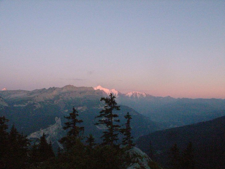 Sunset over Mt Blanc. Foto: Krister Jonsson.