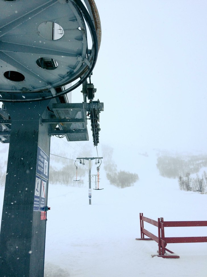 Snø i lufta :) 
Det er snø i lufta, -1 grad og d.