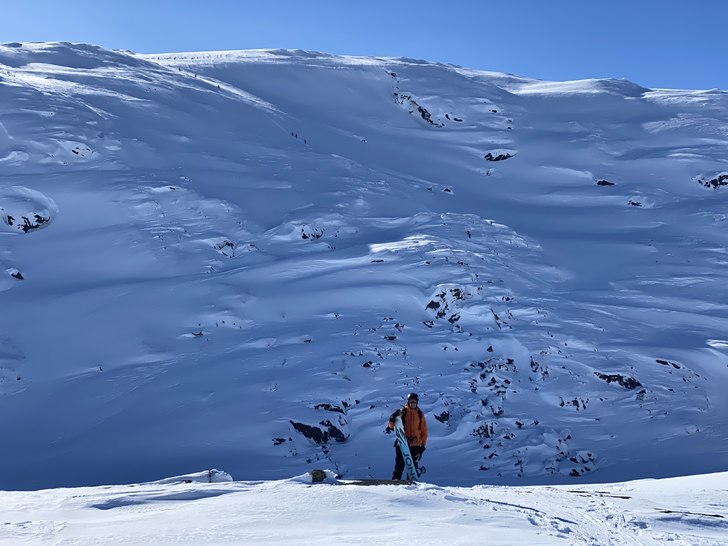 Insteget upp på Nordalsfjäll..