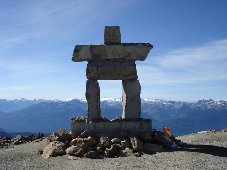 På toppen av Whistler mtn. The natives håller ko. Foto: Sofi Johansson.
