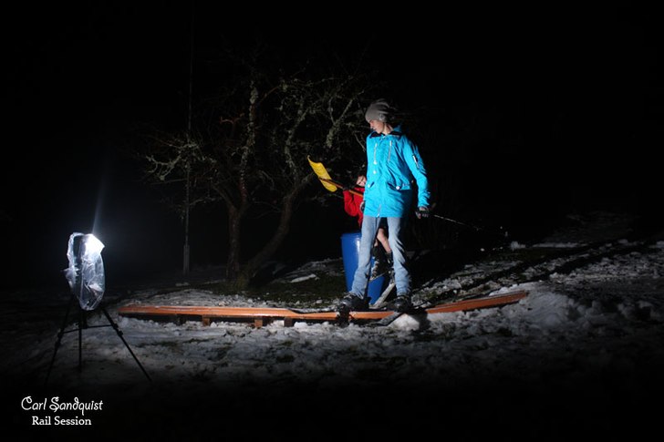 Körde lite på baksidan när den första snön ko. Foto: Carl Sandquist. Åkare: Emil Rocklöv.