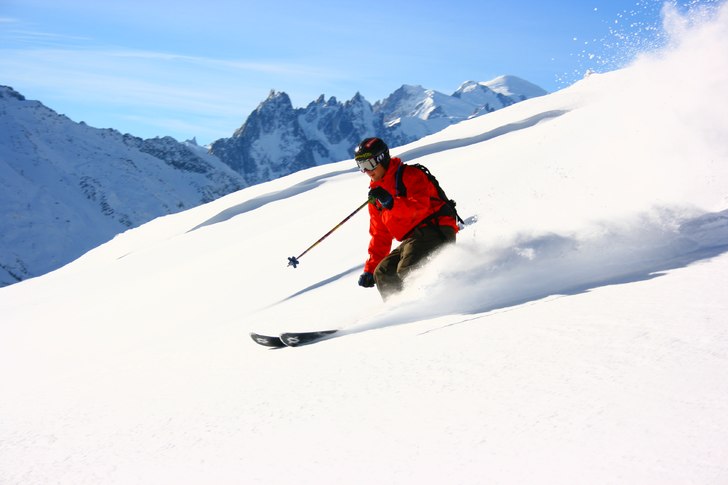 Filip får inleda vistelsens första puderdag. Foto: Alexander Roglar. Åkare: Filip roglar.