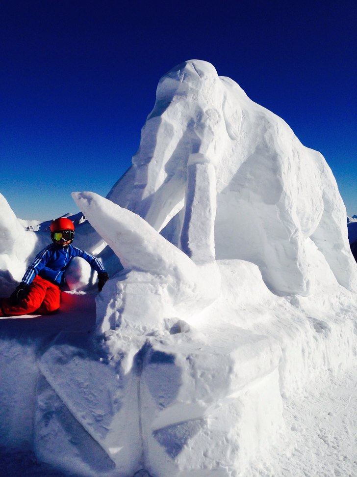 Mammut av snö! Toppen av Stubnerkogel, Badgastein. Foto: Mikael Robsahm.