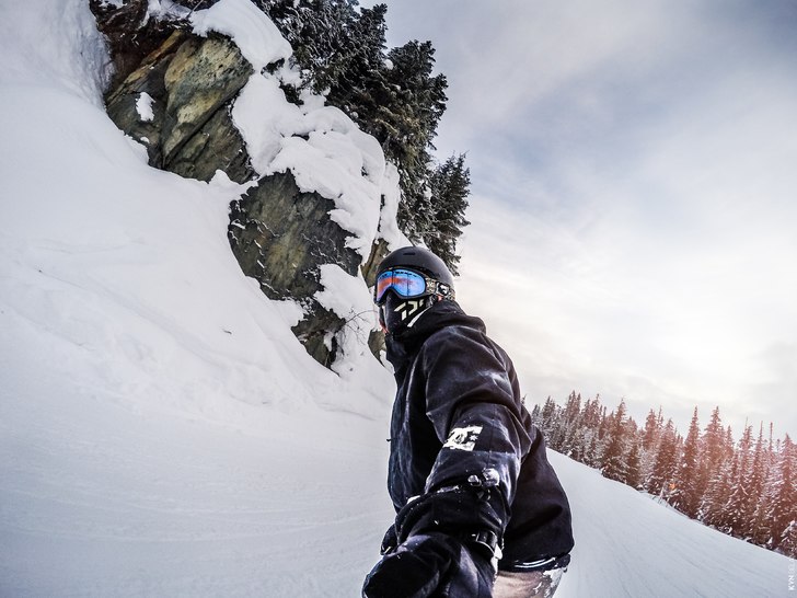 Kevin Bélanger Snowboard Whistler Canada. Shot wi.