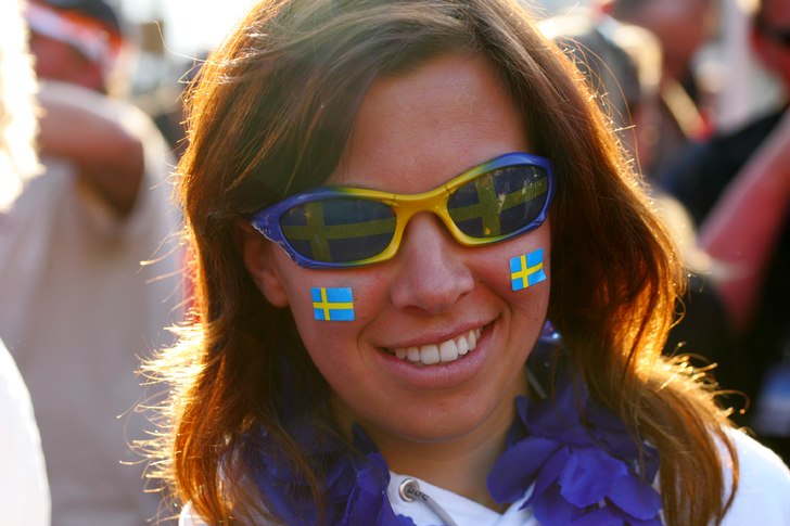 Sanna Tidstrand tar VM guld i Speedskiing 2007. Foto: n/a. Åkare: Sanna Tidstrand.