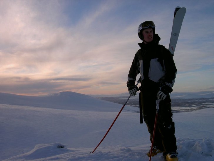 En topp i trakterna av Marsfjället. Foto: Johan Pettersson. Åkare: Christer Larsson.