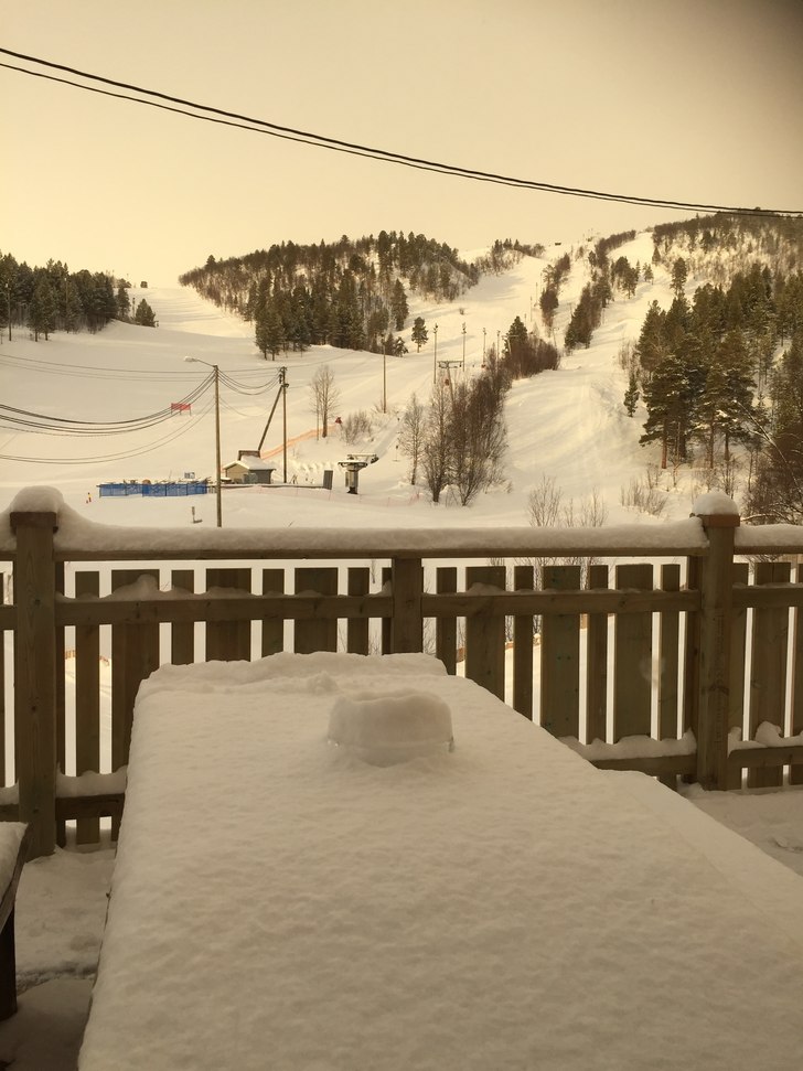 Nysnø, nypreparert og nytt hopp
Vi fikk noen cm n.