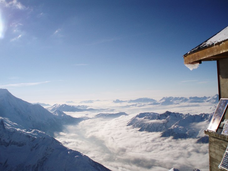 På toppen av Grand Montets. Foto: Maria Stenvall.