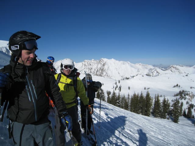 Traversen till " High Rustler " i Alta. Foto: Håkan Eklund. Åkare: Johan Fahlgren och Per Jansson.