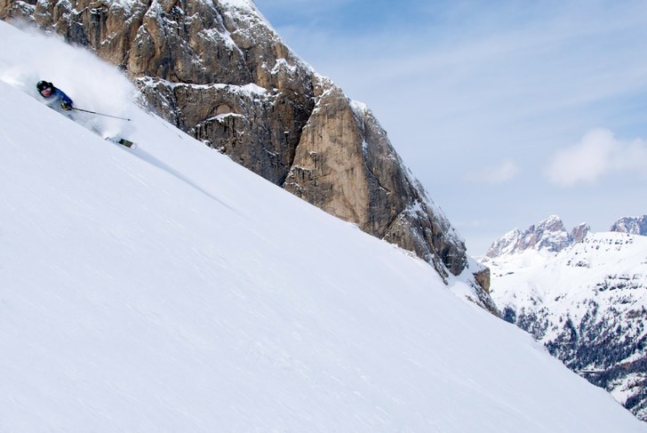 Easter powder in the Dolomittes. Foto: Erik Wrange. Åkare: Martin Bækby.