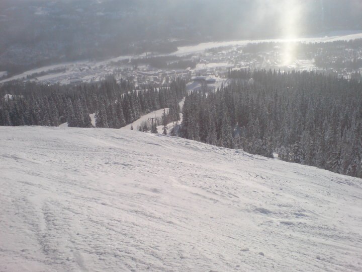 Fin utsikt i offpisten. Foto: Jag.