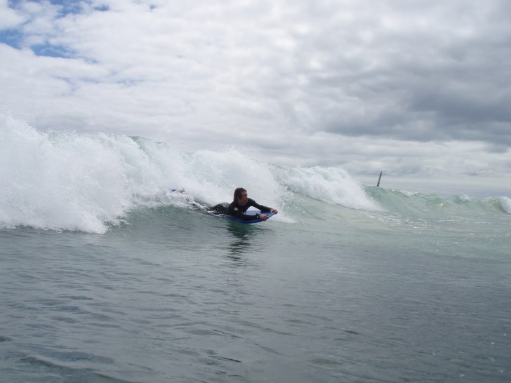 Eftersom gardagens vagor var for sma for surf sa b. Foto: Connor. Åkare: b1.