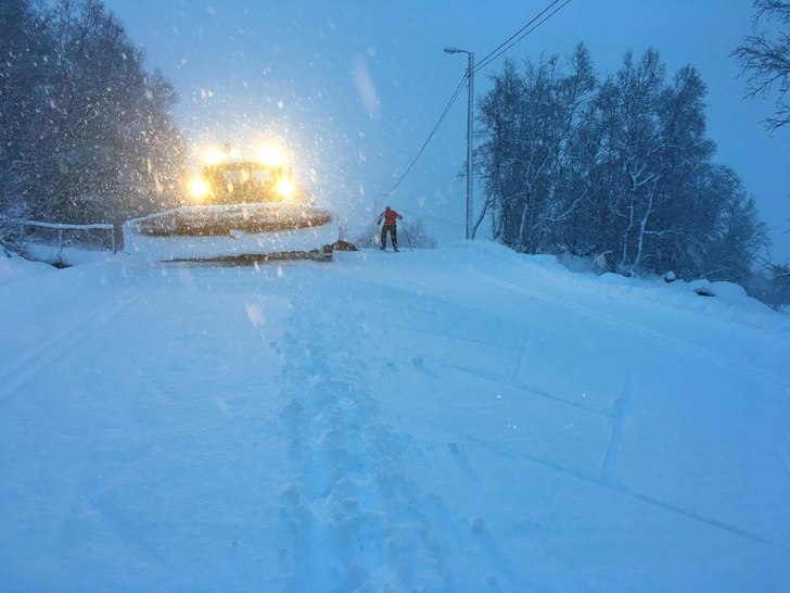 Julaften 
Langrensløypa er preppa og sporsatt. Sk.