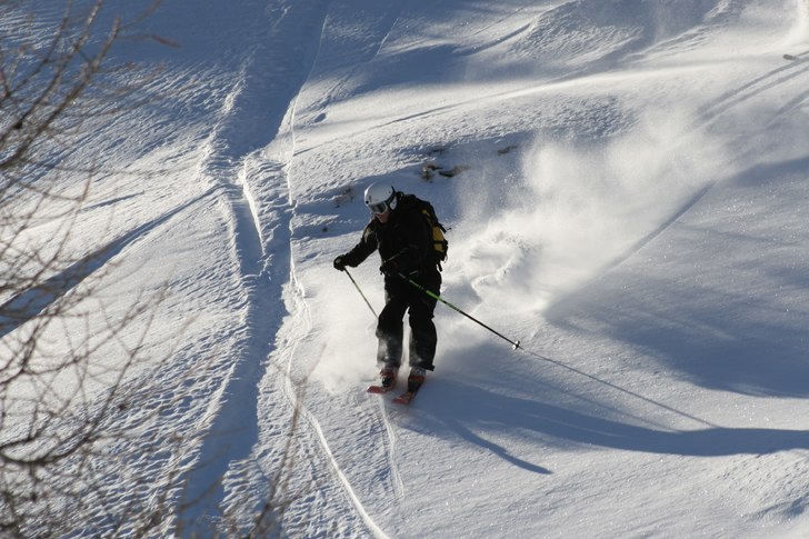 Skön off-piste. Foto: Harold-Rider Batiste. Åkare: Ulf Hammarmyr.