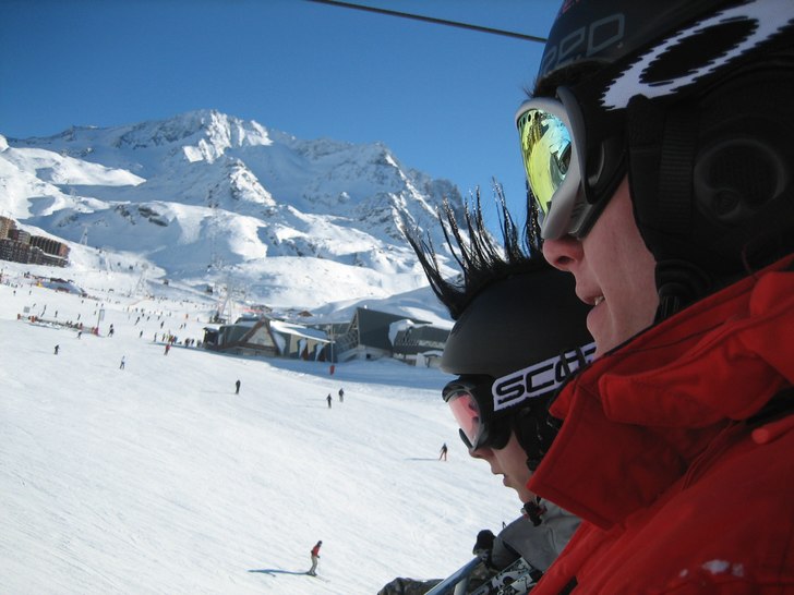 SOligt i Val Thorens. Foto: Stina. Åkare: Jag och Richard.