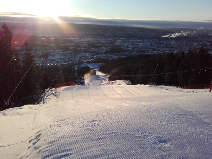 Myk start på dagen
Minus 8 grader, vindstille og .