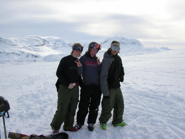 Adam, jag, alex.. klättrat upp för nordalsfjäll. Foto: andreas.