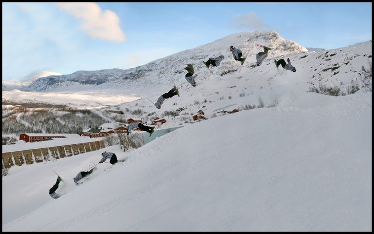 Ett av försöken på dubbel!. Foto: Gabriel M. Åkare: Jacob Gustafsson.