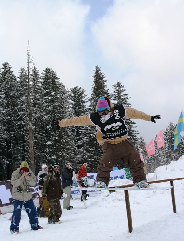 Foto: Jan Stala. Åkare: Vitaly Kokurin from Vladivostok won the third place during the Rail Jam.