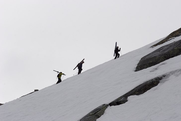 Foto: Johan Hellman. Åkare: På väg upp till starten..