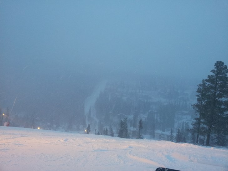 Första åket för i år. Foto: chanen.