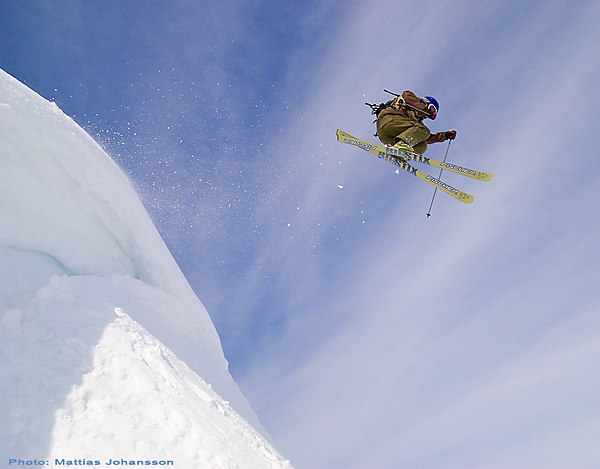 Vi var ute en dag på berget jag Andreas och Karin. Foto: Mattias Johansson. Åkare: Andreas Fransson.