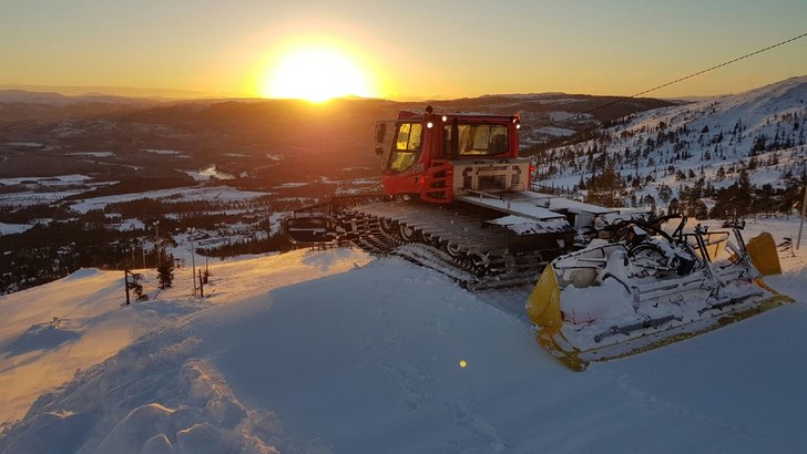 Vakker soloppgang i dag mens vi lager fantastiske .