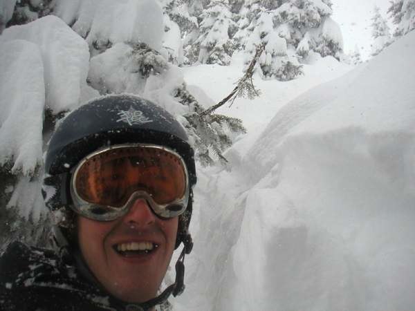 2,5 meter snö, inte en pist så lång ögat kunde. Foto: Johan Frick. Åkare: Johan Frick.