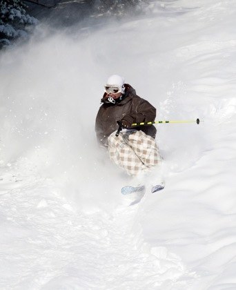 Pow pow i sunnerstabacken. Foto: .. Åkare: Jag.