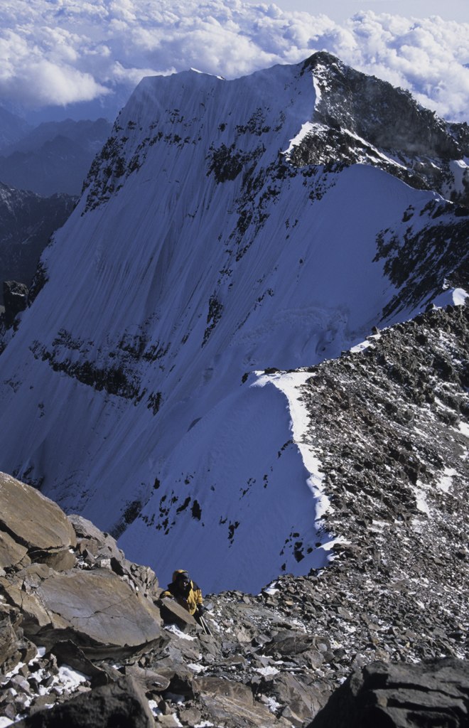 Aconcaguas sydvägg i bakgrunden. Foto: Jonas Ahlman.