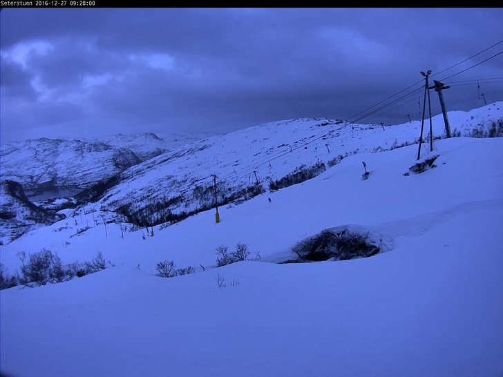 Fint øverst, men for lite snø nederst...
Fine fo.