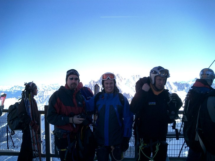 Foto: På toppen av Aguil du Midi.