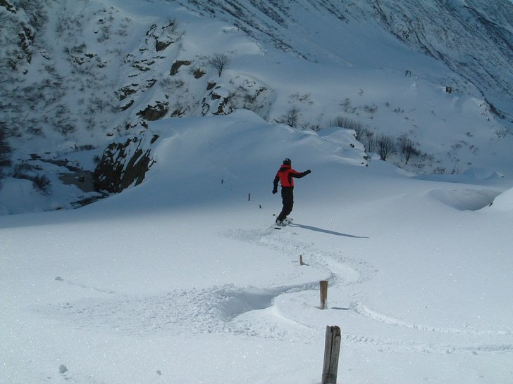 Slalomtävling i Unteralptal. Jag vann.. Foto: Niklas Sandberg. Åkare: Andreas Persson.