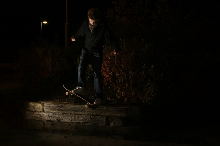 Mycket mörk bild tyvär. Foto: Axel Rödström. Åkare: Axel Mårdsjö.