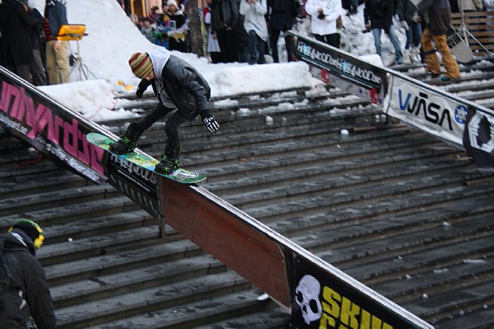 Frontline Railjam 2009. Foto: Jocke L. Åkare: Fredu Sirviö.