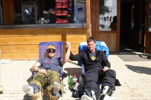 Lite solbadning och rast efter en tuff dag.