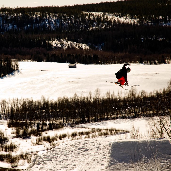 Har varit uppe förut, men nu lite ändrad.
Solig. Foto: Gustaf Wennerström. Åkare: Erik Lundmark.