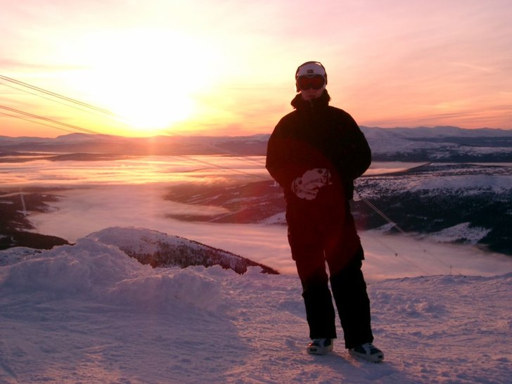 Helt underbart på toppen, usch vad jag längtar t. Foto: Line. Åkare: Caz.