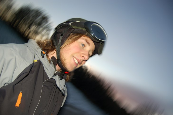 Samma tillfälle som tidigare, ett litet porträtt. Foto: Eric Schelin. Åkare: Fredrik Trella.