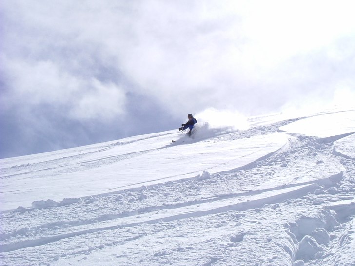 Heliskiing utan Helikopter.Det blir inte bättre �. Foto: J.Andersson. Åkare: Talgdanken själv.