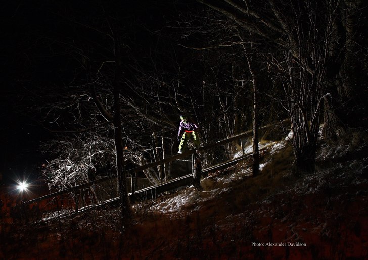 träräcke . Foto: Alexander Davidson. Åkare: Robin Davidson.