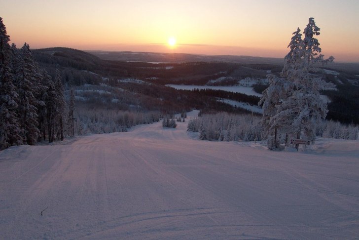 Syd sidan en härlig vinter dag i sugiga romme . Foto: Mattias Ahl.