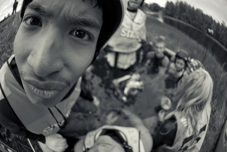 Foto: Daniel Rönnbäck. Åkare: Badtunnan var populär mellan åkningen..