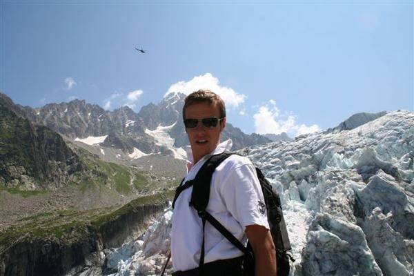 this is me in front of the argentiere glacier, i&#.