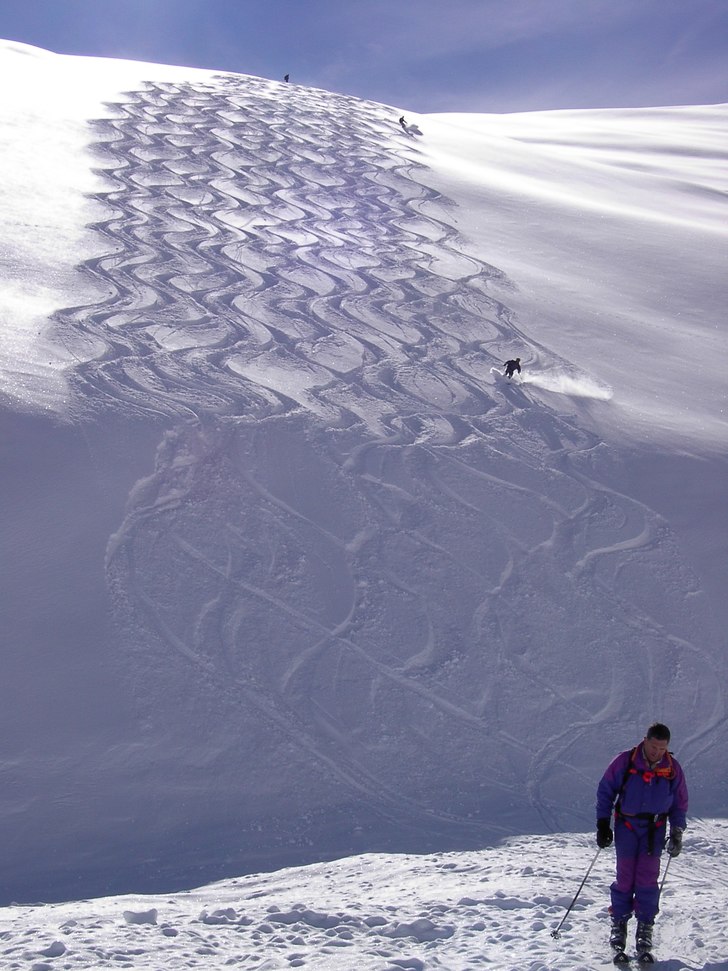 Härliga helikopteråk. 14 lyft på en dag!. Foto: Staffan Syk.