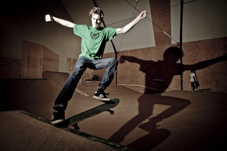 Tailslide. Foto: Jens Hunt. Åkare: Björn-Erik Skovdal.