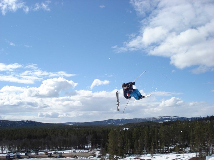 skidjäveln ville aldrig vara kvar. Foto: REbecca Gunnarstedt. Åkare: Martin Franklin.